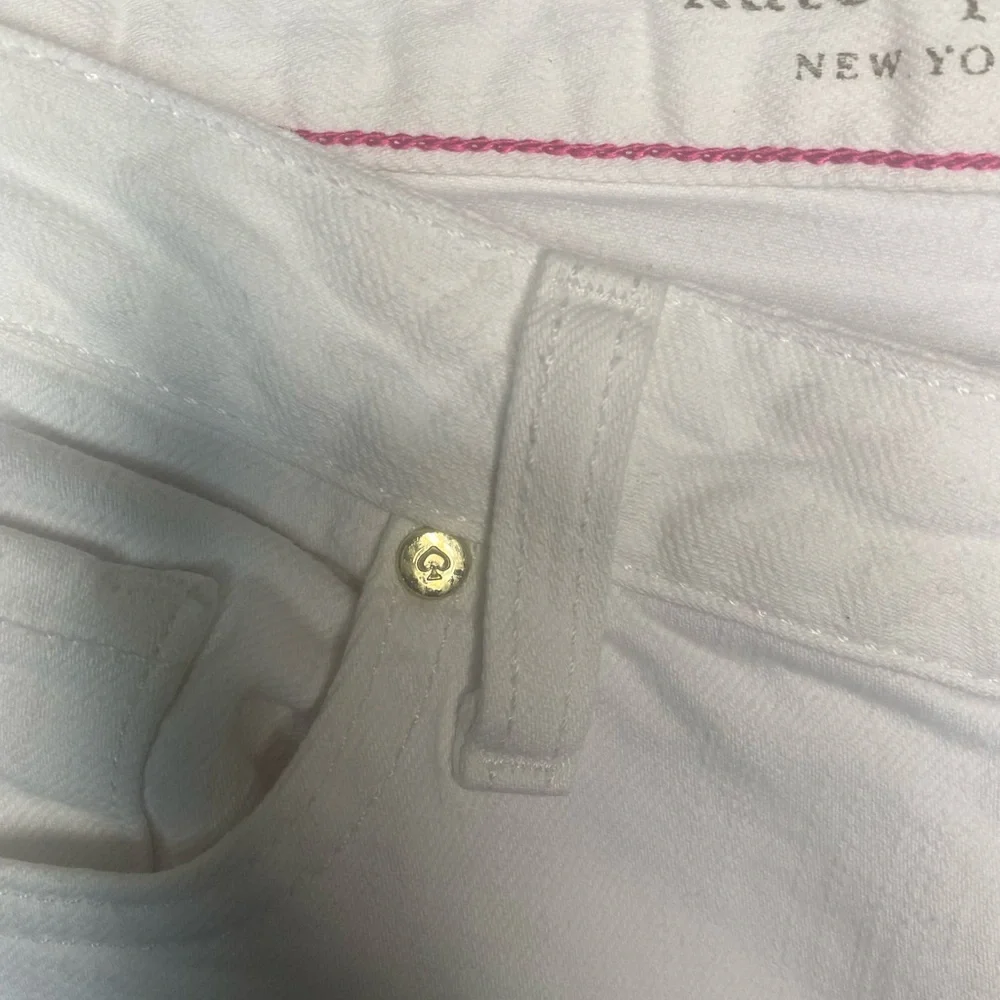 Kate Spade New York White Jeans Size 28 Play Hooky Straight Slim Pants - Picture 4 of 7